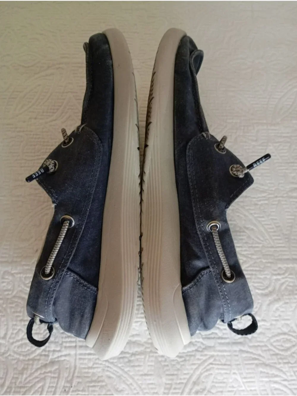 Reef Mens Swellular Pier Slip-On Boat Shoes In Navy Size 11 US
